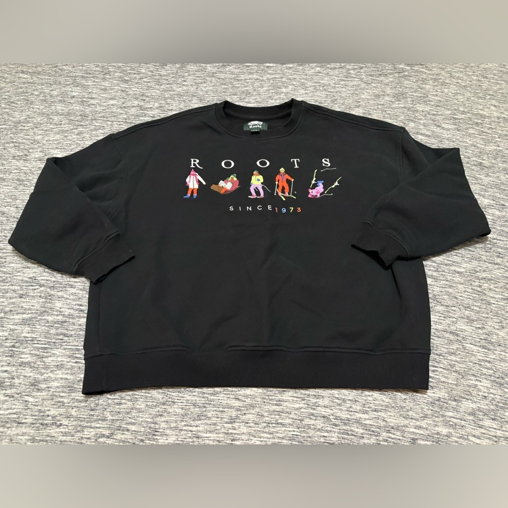 Roots Skier Crewneck Sweater Size Small - oversized